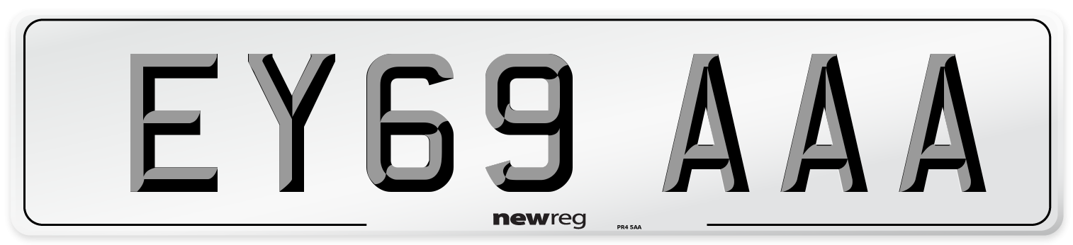 EY69 AAA Number Plate from New Reg
